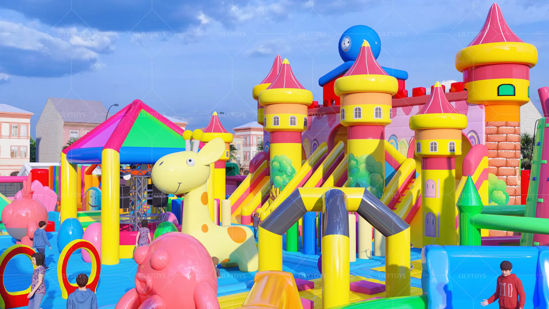NEW  inflatable big castle park for outdoor
