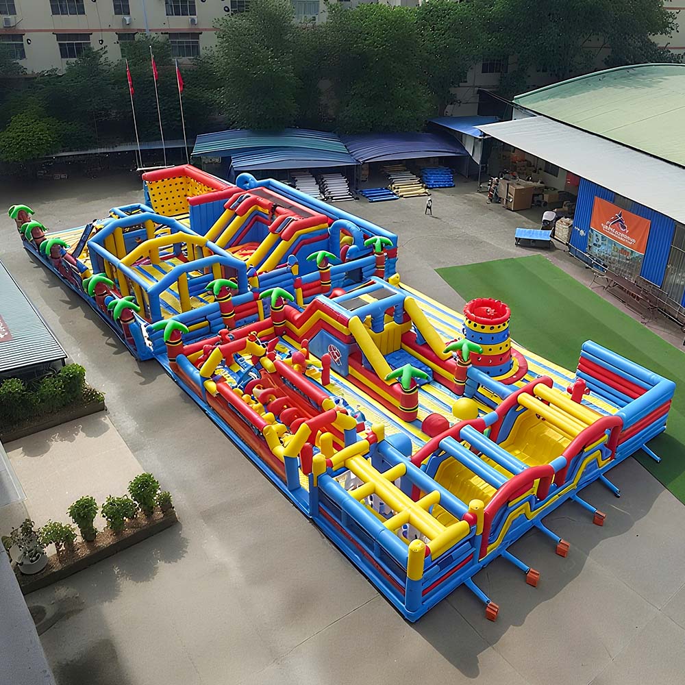 Jungle-Themed Inflatable Trampoline