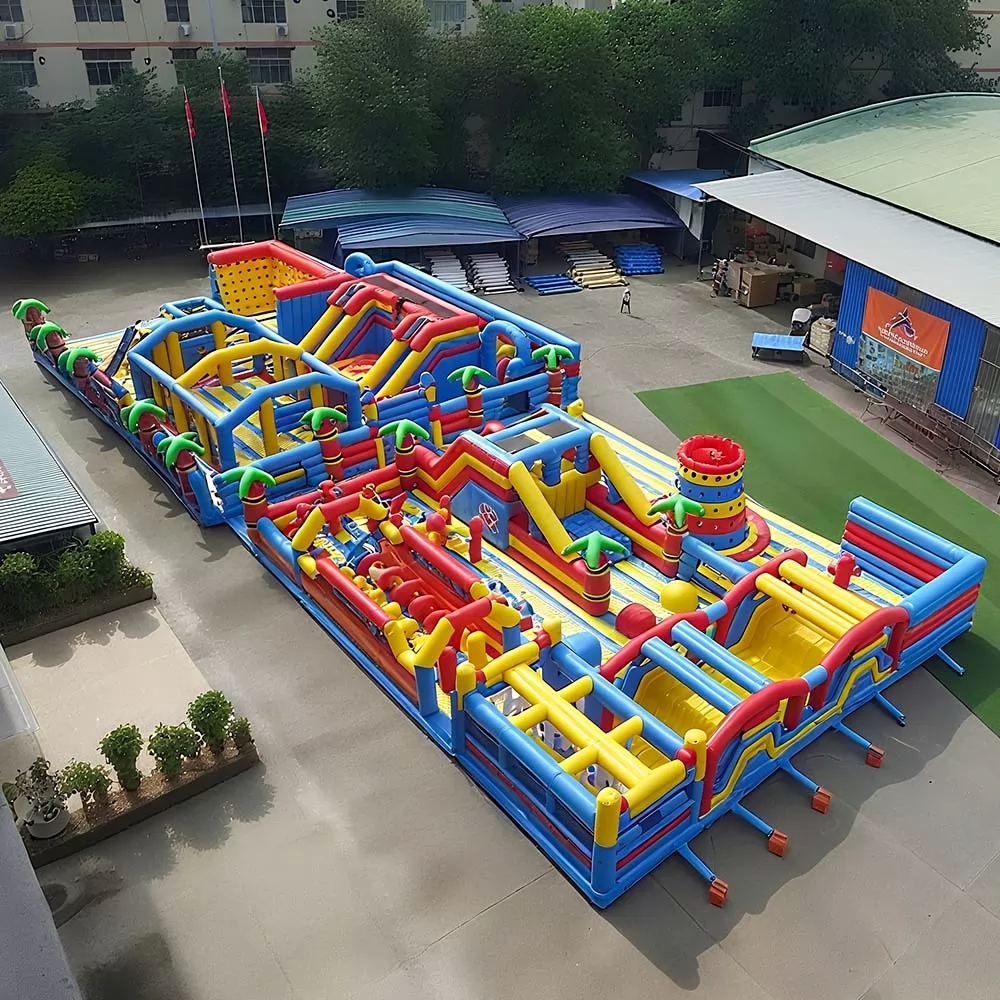 Jungle-Themed Inflatable Trampoline