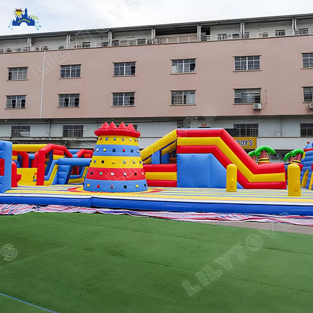 Jungle-Themed Inflatable Trampoline
