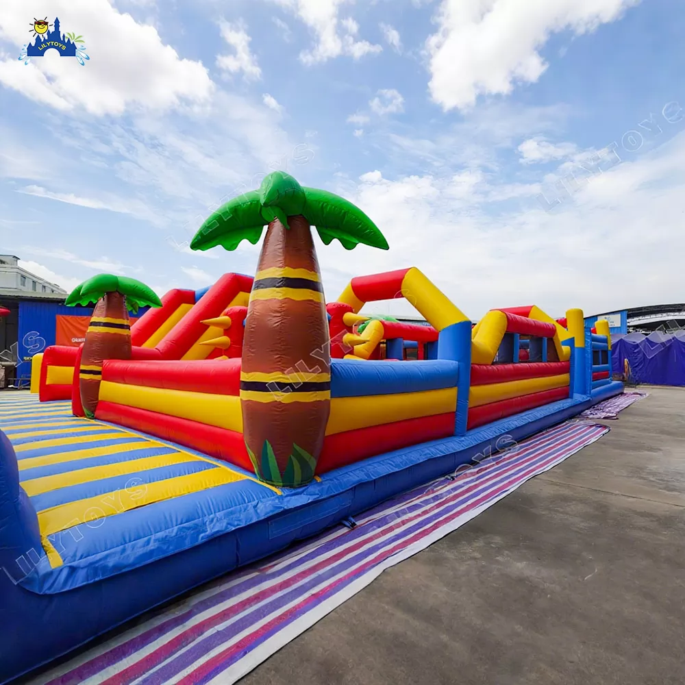 Jungle-Themed Inflatable Trampoline