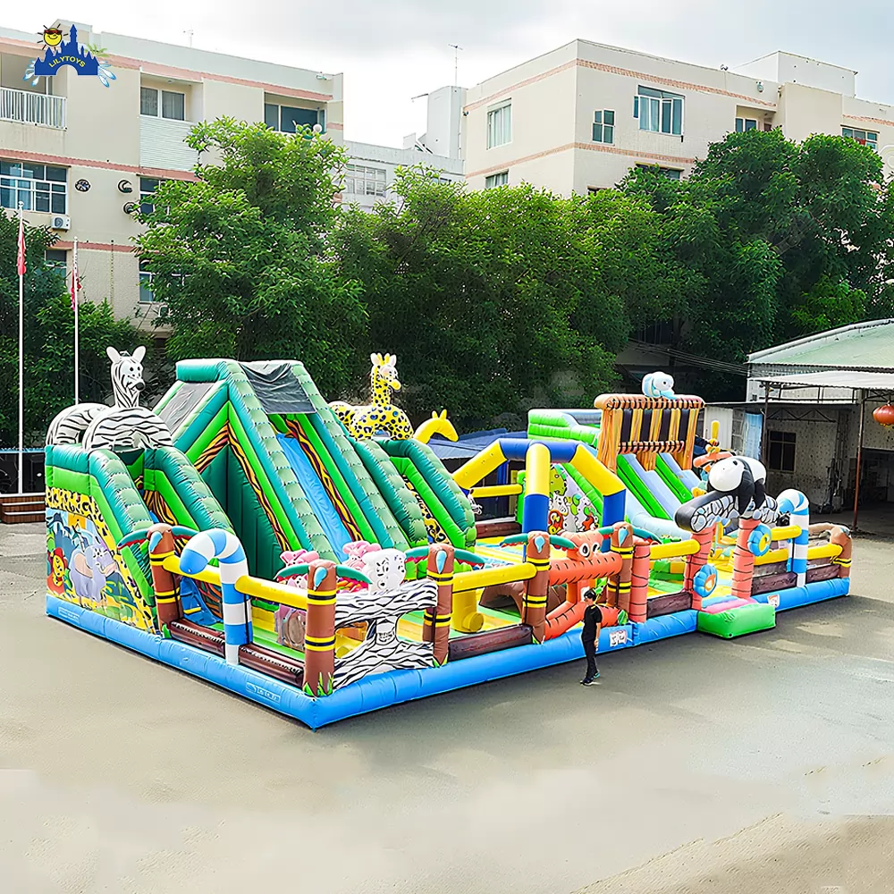 animal panada inflatable slide playground park
