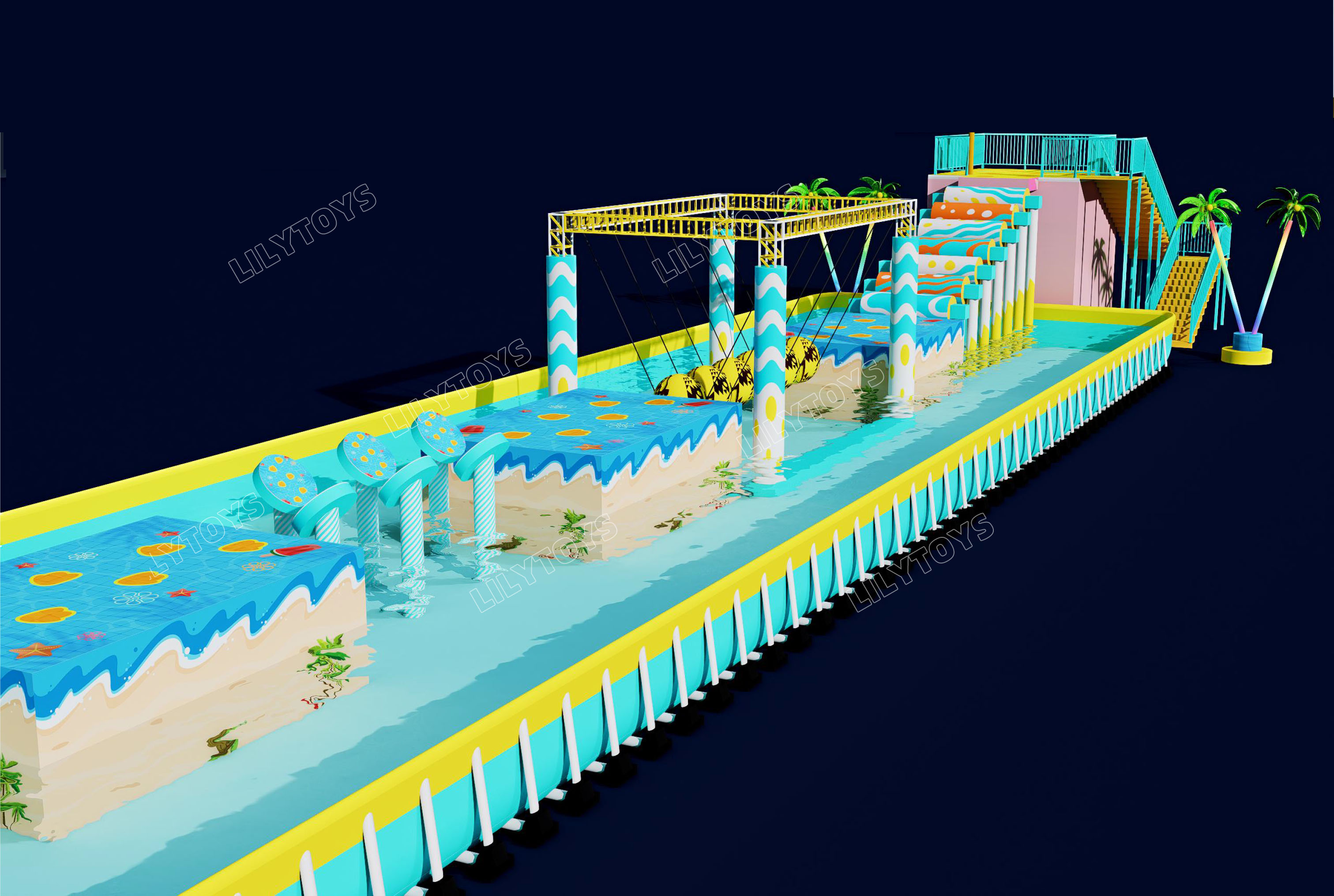 NEW water mechanial obstacle couse