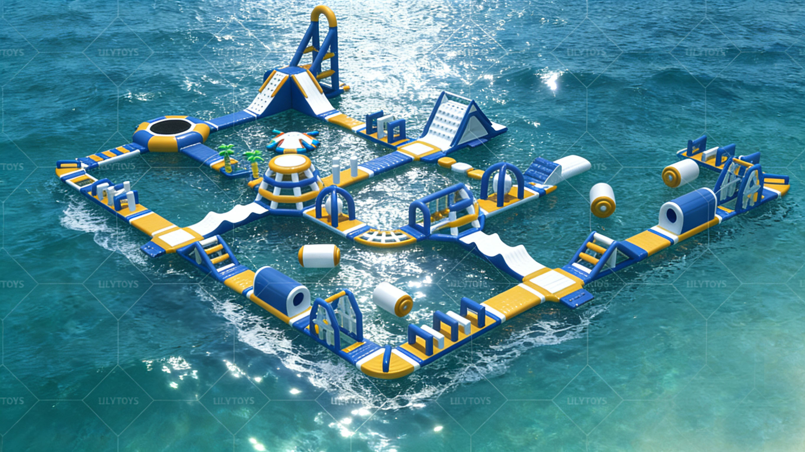 beach inflatable water park for the sea