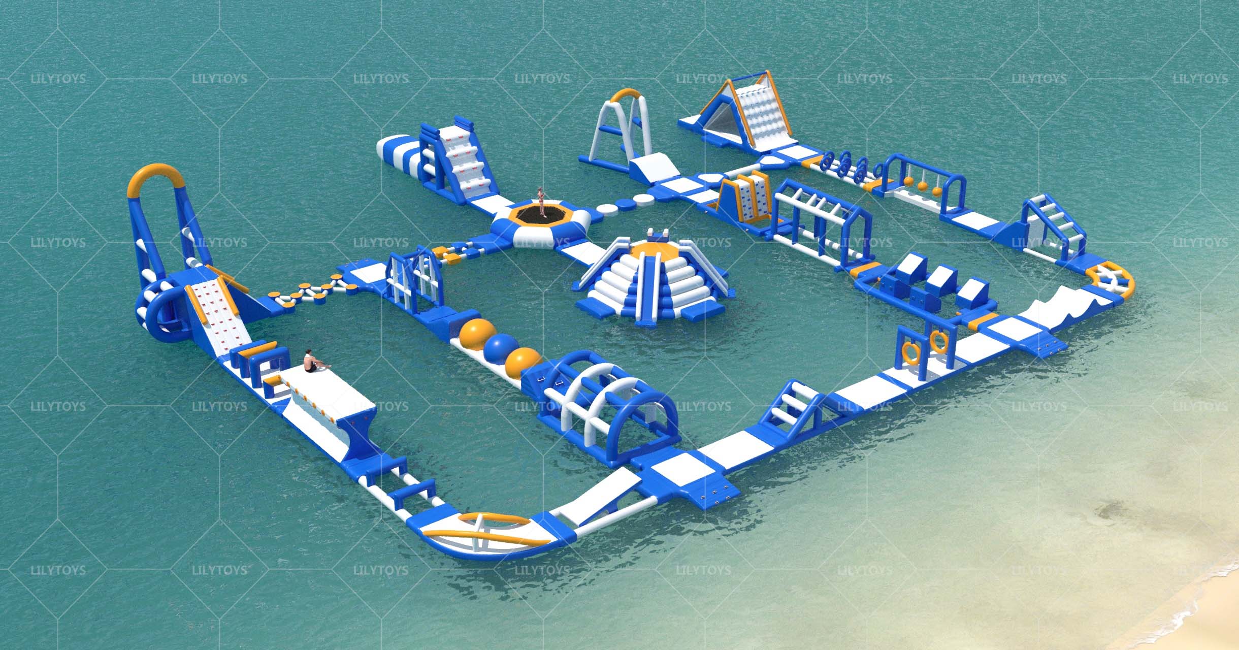 beach inflatable water park for the sea