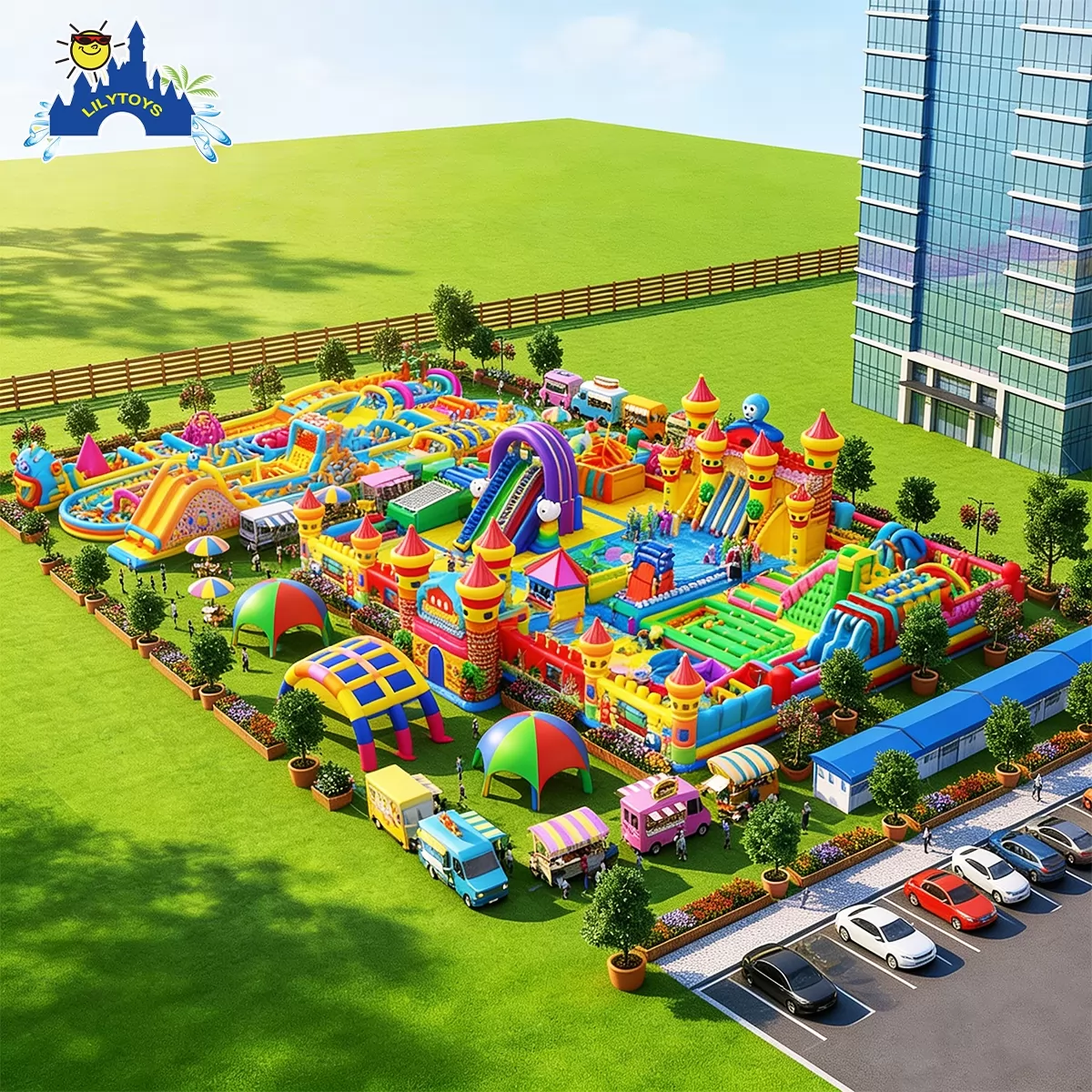 Colorful Inflatable Park