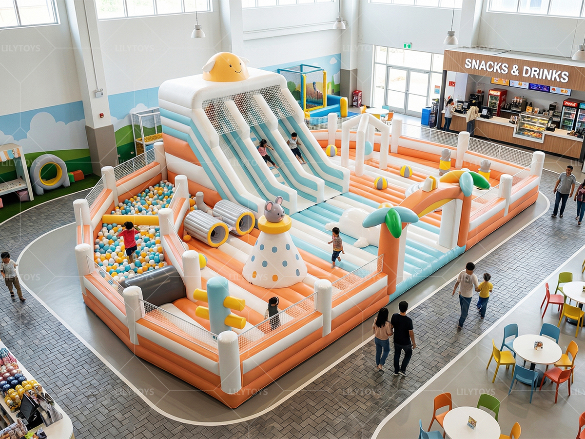 Half-round Inflatable Bouncy Zone